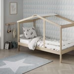 Dětská postel elana 90 x 190 cm přírodní/bílá