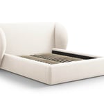 Čalouněná postel milany s úložným prostorem 200 x 200 cm béžová