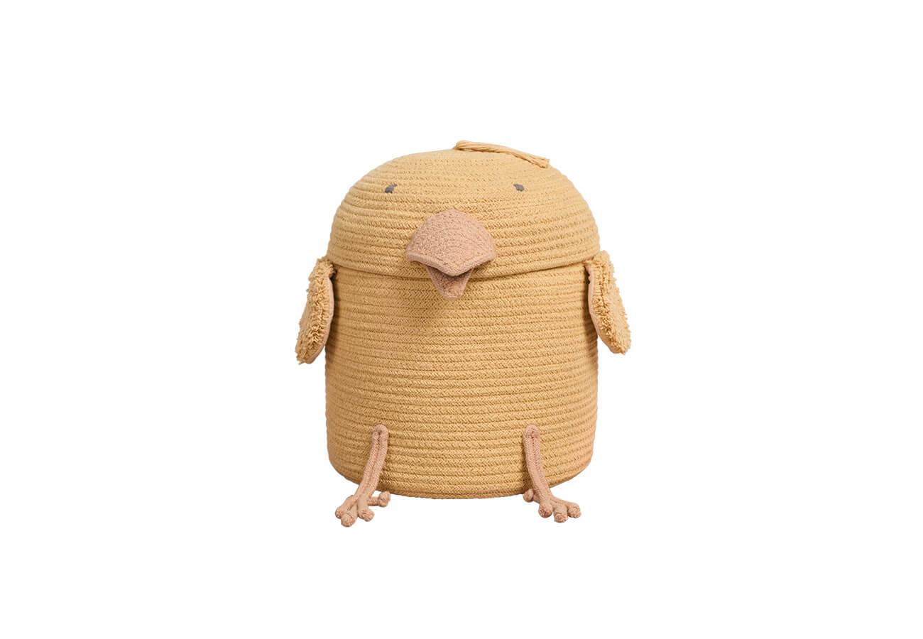 Dětský úložný koš chicki žlutý