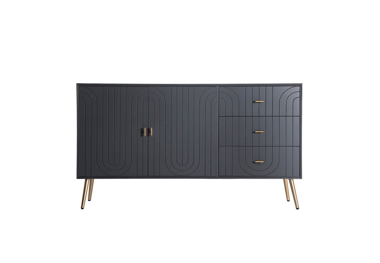 Komoda Linde 140 cm černá