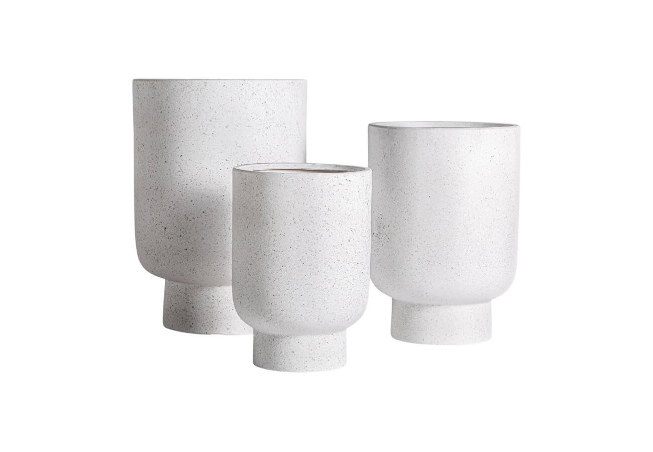 Set tří květináčů Anila bílý