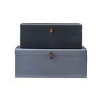 Úložný box suitcase modrý 2ks