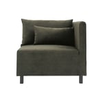 Rohový modul cotor 85 cm velvet zelený