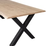 Jídelní stůl tablo 160 x 90 cm nohy do tvaru X dubový masiv