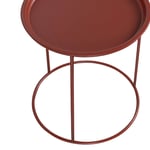 Odkládací stolek ivar s odnímatelným tácem ø 40 cm cihlový