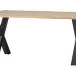 Jídelní stůl tablo 160 x 90 cm nohy do tvaru X dubový