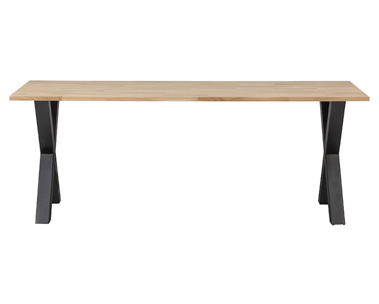 Jídelní stůl tablo 200 x 90 cm nohy do tvaru X dubový