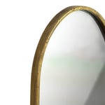 Oválné zrcadlo s poličkou ekilakool 83 x 36 cm antická mosaz