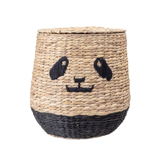 Koš s víkem lou Ø 36 cm přírodní