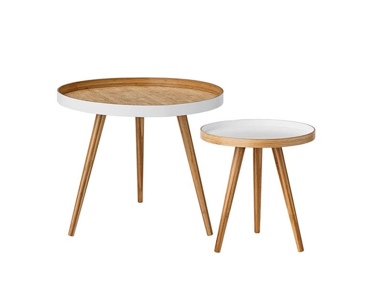KONFERENČNÍ STOLEK CAPPUCCINO 2 KS Ø 40 X 43 / Ø 60 X 50