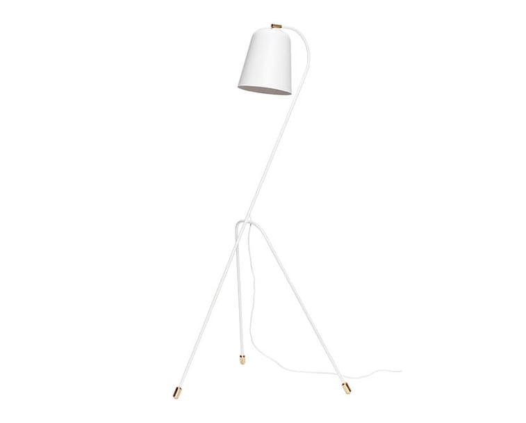 Poškozeno: Stojací  LAMPA HÜBSCH WHITE
