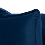 TŘÍMÍSTNÁ ROZKLÁDACÍ POHOVKA MULLI 225 CM VELVET KRÁLOVSKÁ MODRÁ