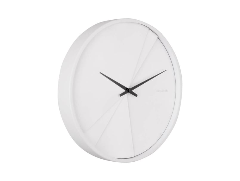 Nástenné hodiny Kani Ø 30 cm biele