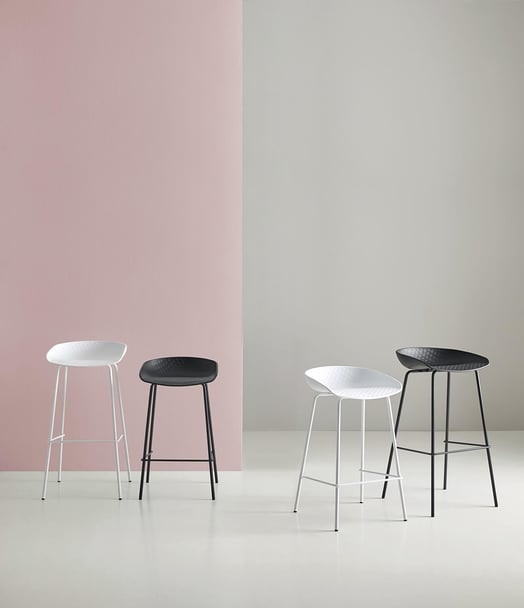 Barová stolička atten 65 cm biela
