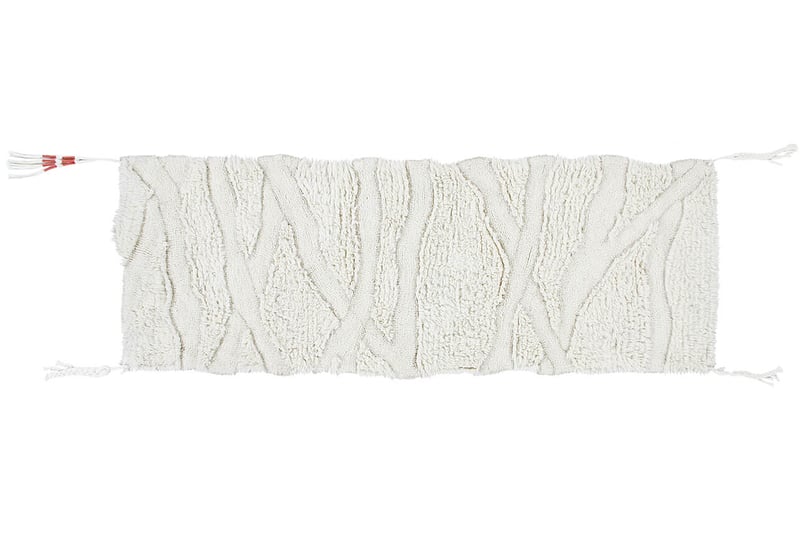 Vlnený koberec kangor 70 x 200 cm biely