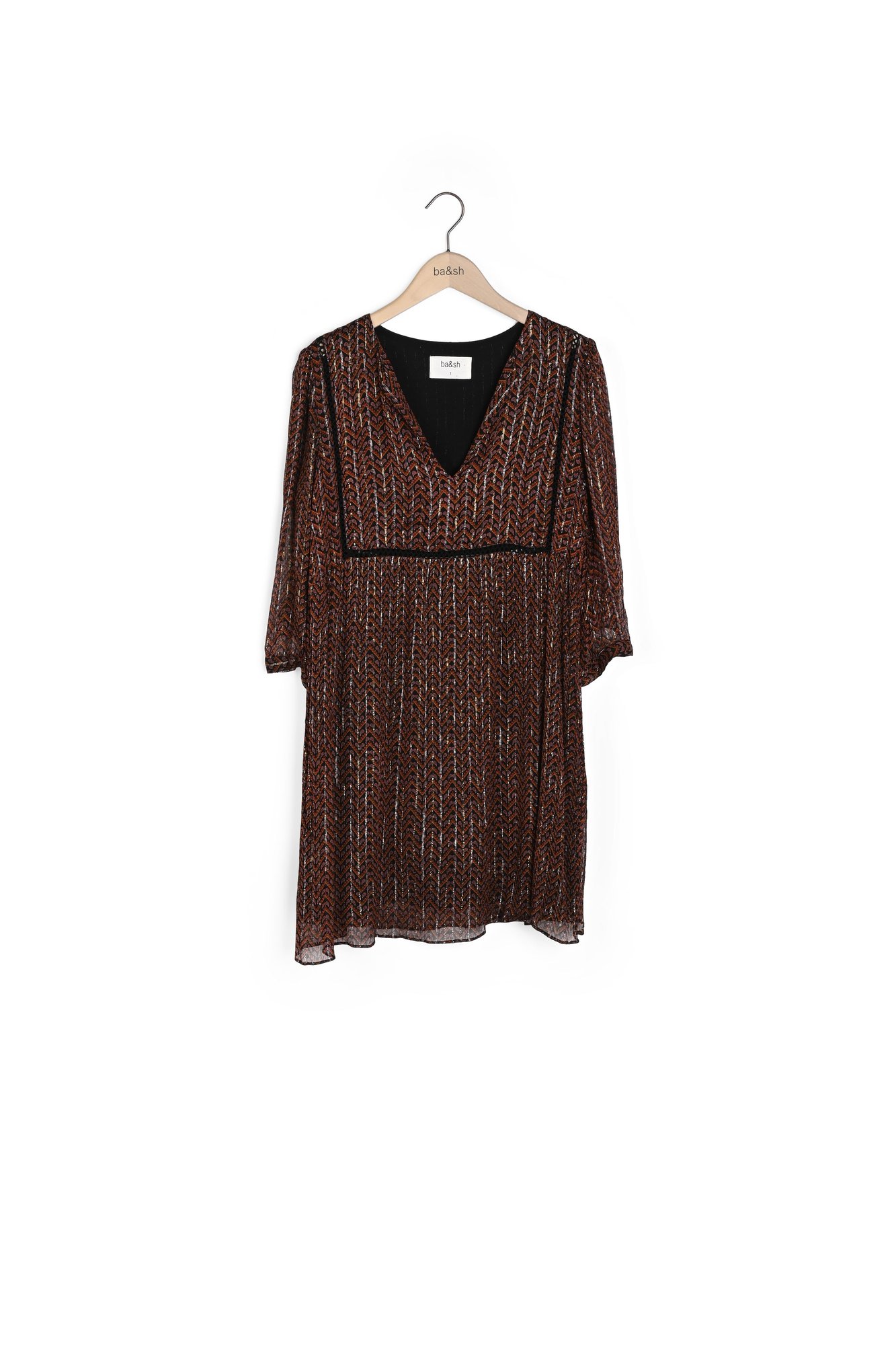 ba&sh falla dress ba&sh - V-neck Collar Dress Tania for Women - Blue