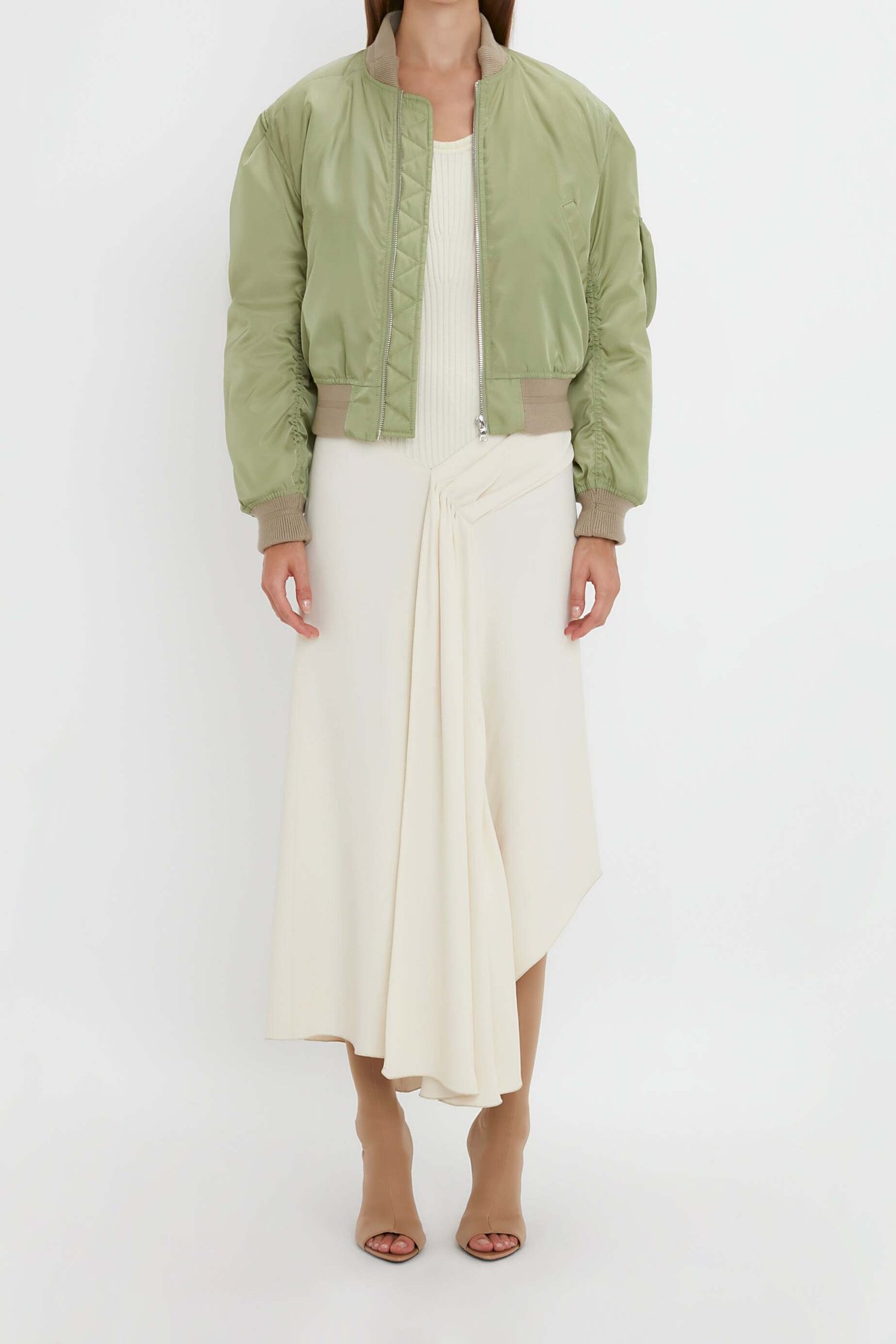 Cropped Bomber Jacket