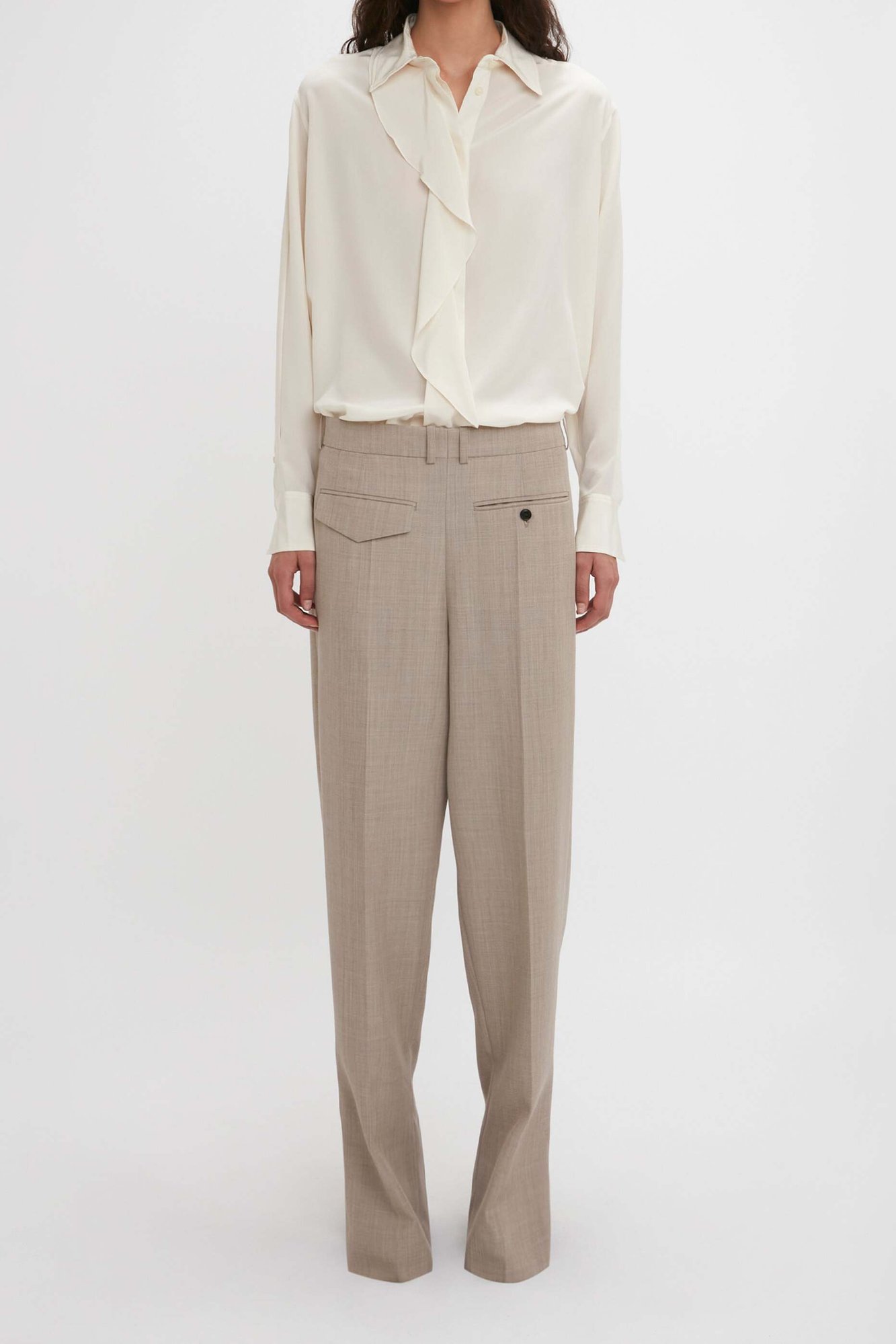 Asymmetric Ruffle Blouse