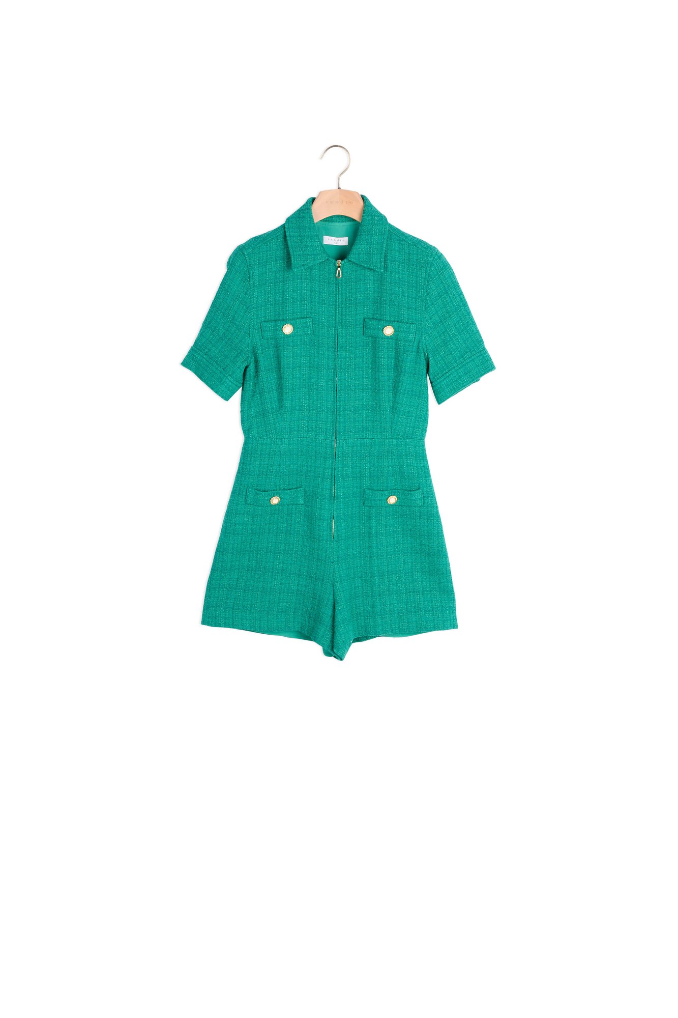 Product photo Zip-up tweed playsuit number 0