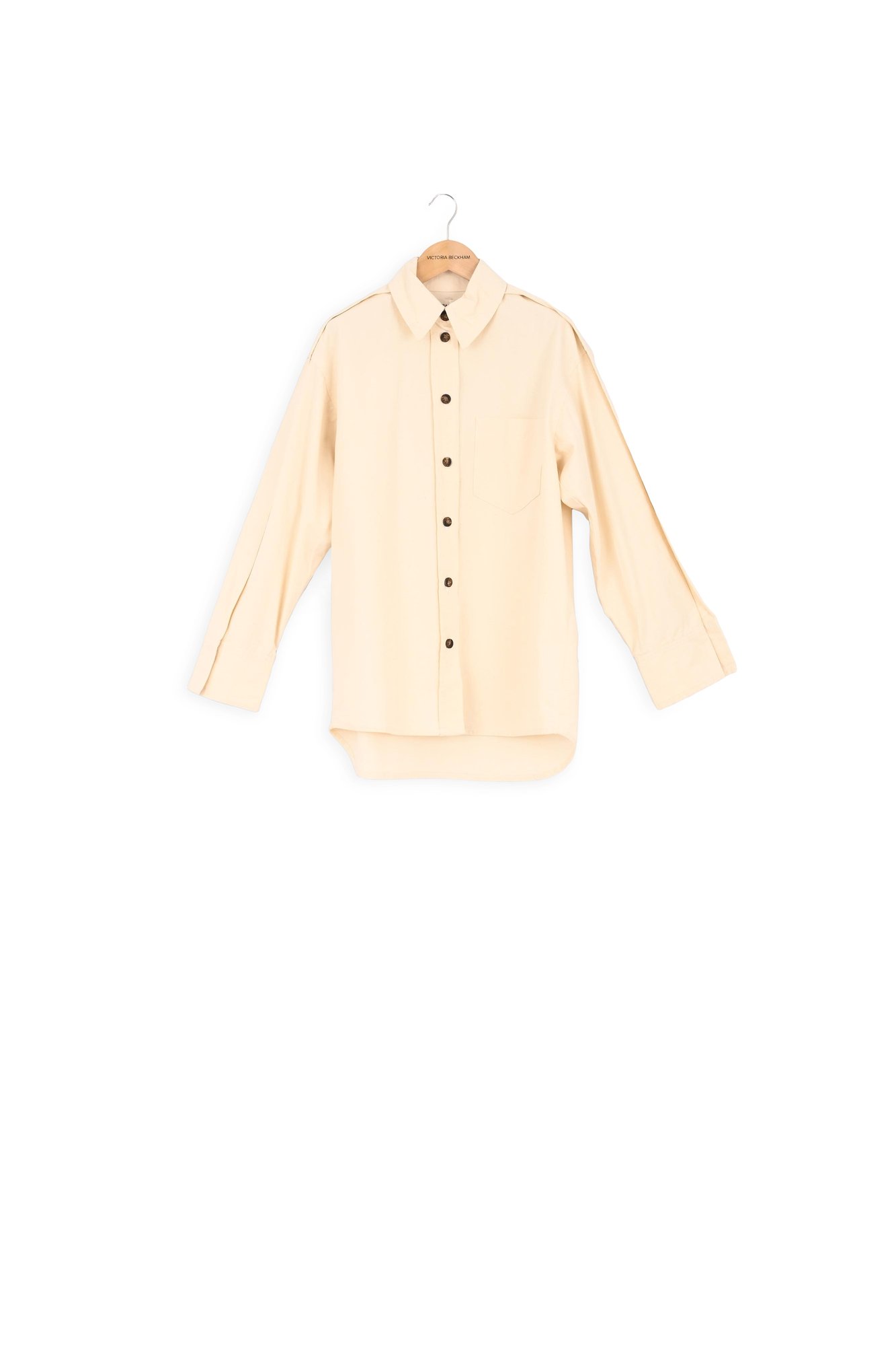 Oversized Pleat Detail Denim Shirt