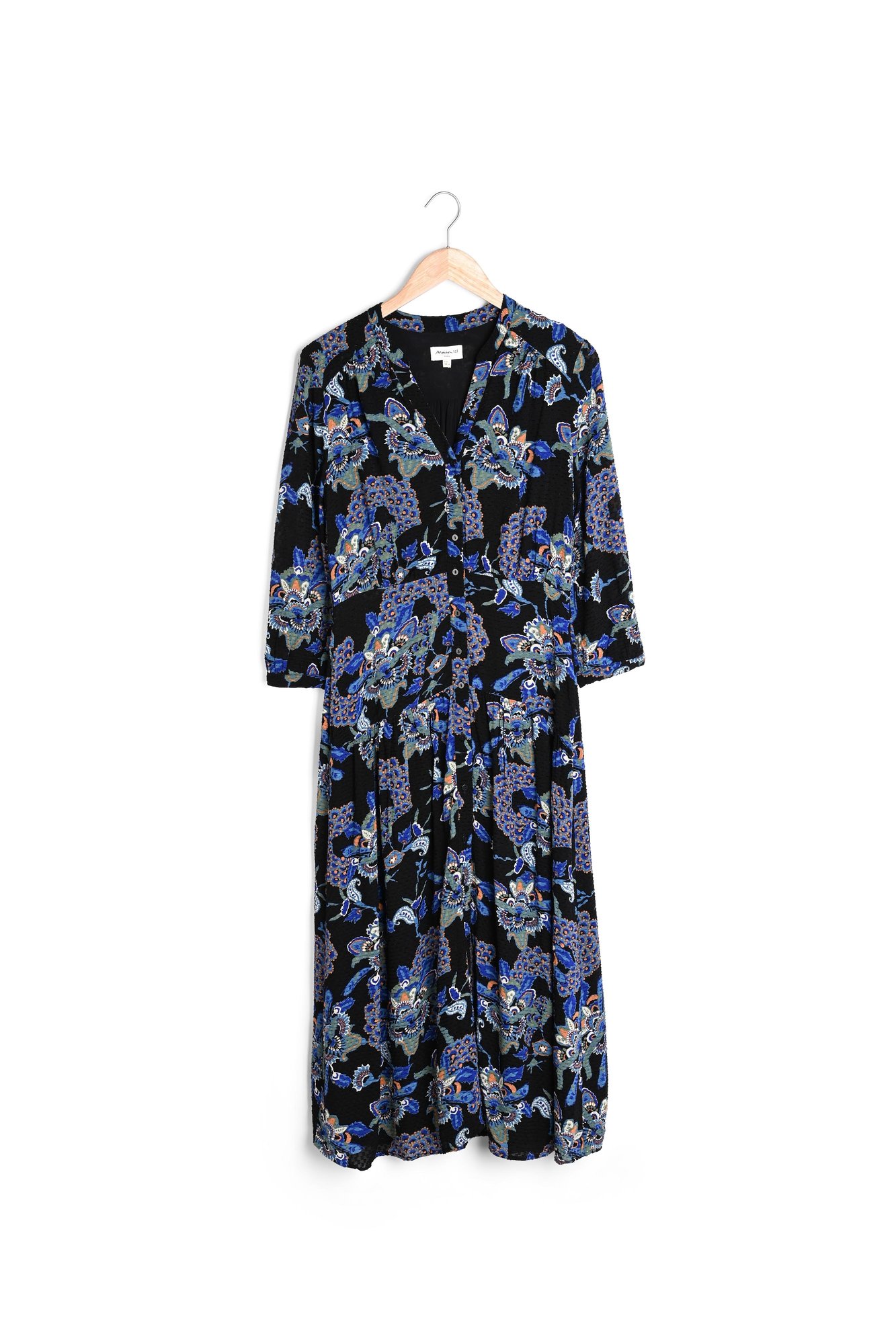 Robe chemise longue à l'imprimé floral bleu Sia Maison 123 seconde main photo 3