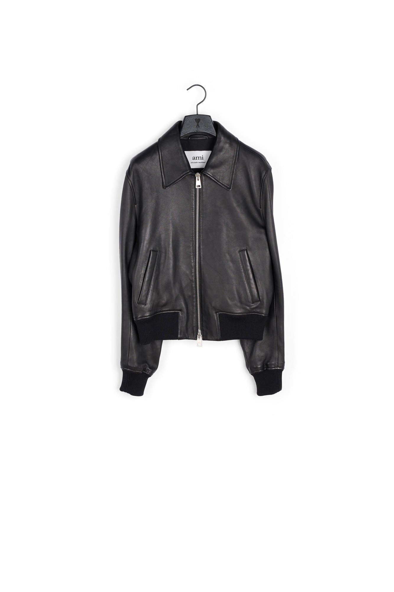 Zipped leather jacket