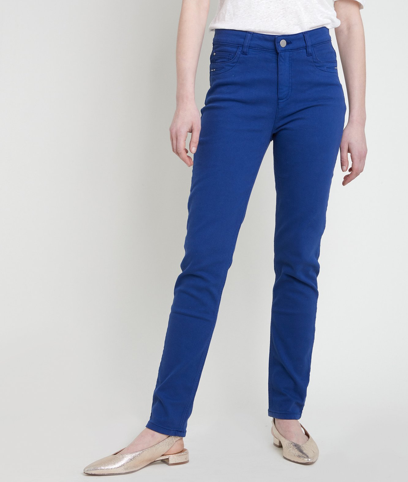 Jean Slim éthique Ekyog XS – Coton Bio Bleu Brut – Taille Basse