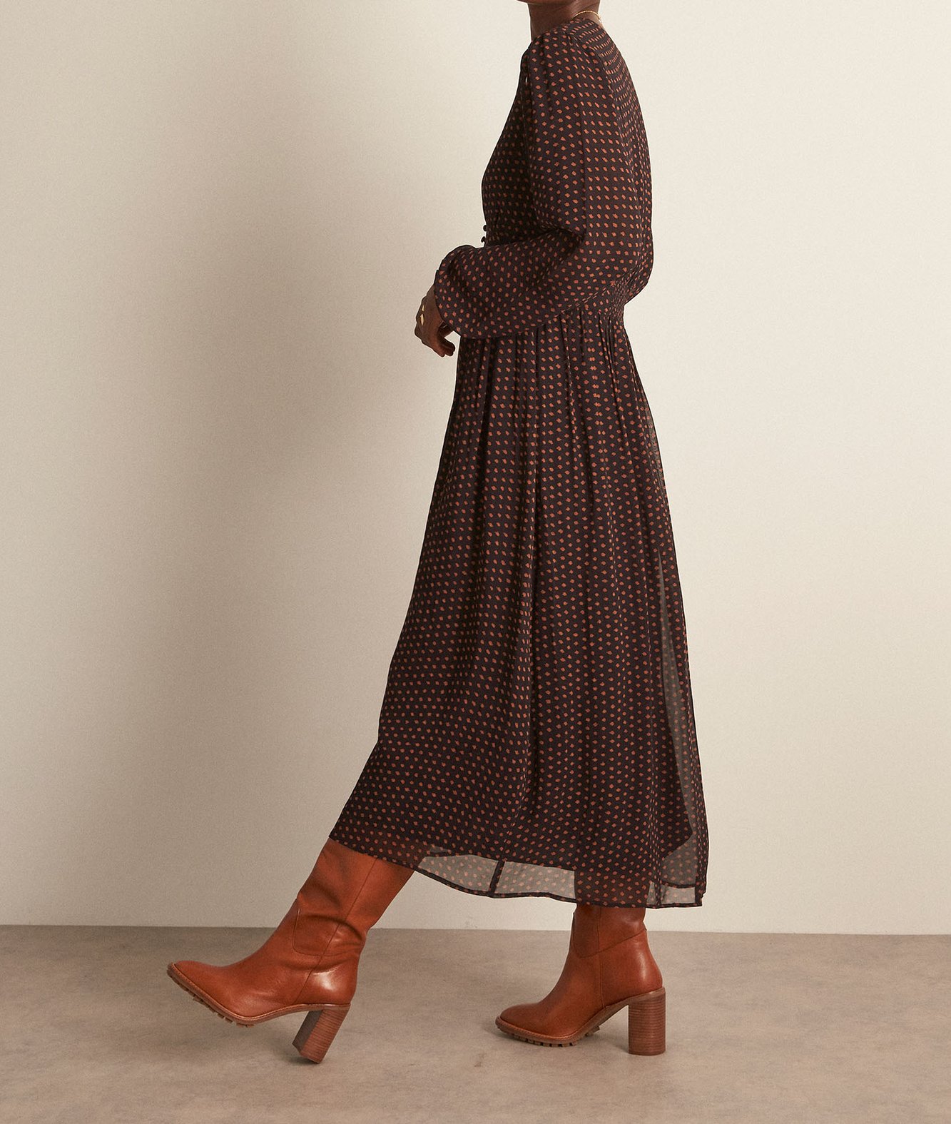 Photo produit Robe longue imprimé marine Halpha numéro 1