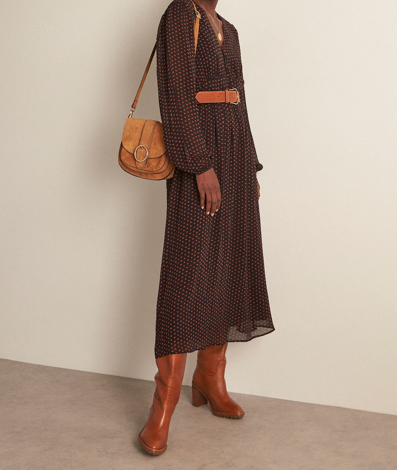 Photo produit Robe longue imprimé marine Halpha numéro 0