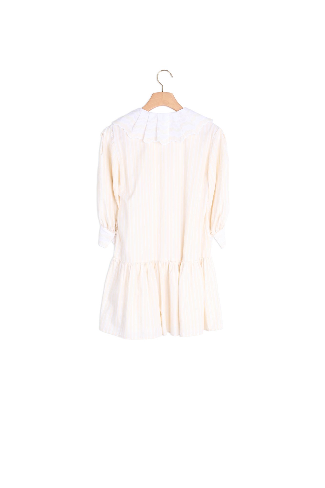 Vestido corto de algodón orgánico, rayas