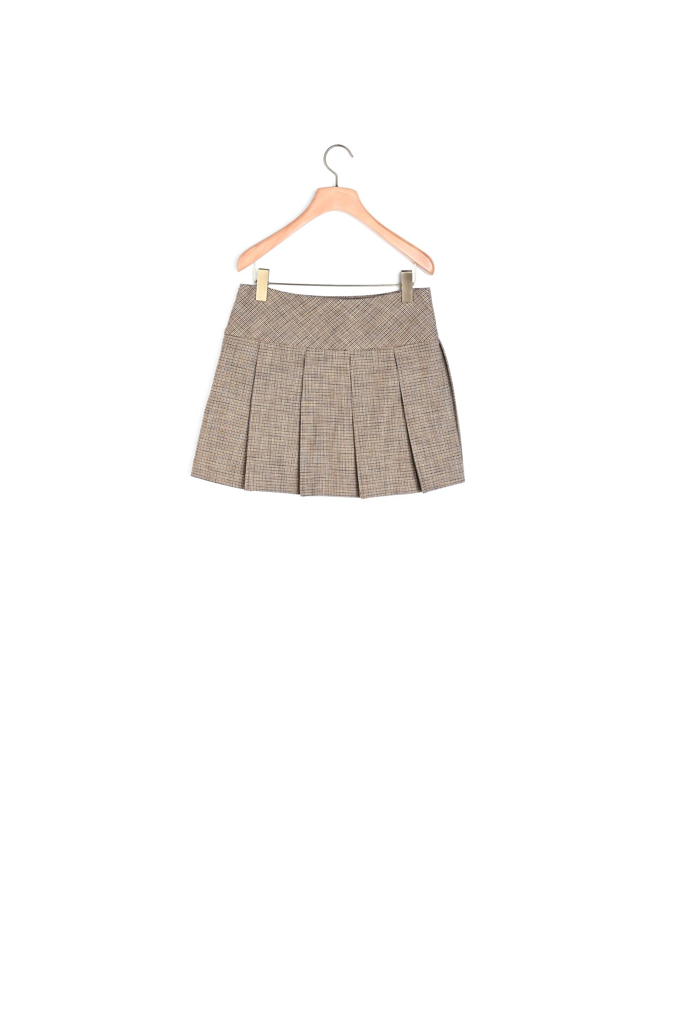 Product photo Pleated micro houndstooth skirt number 1