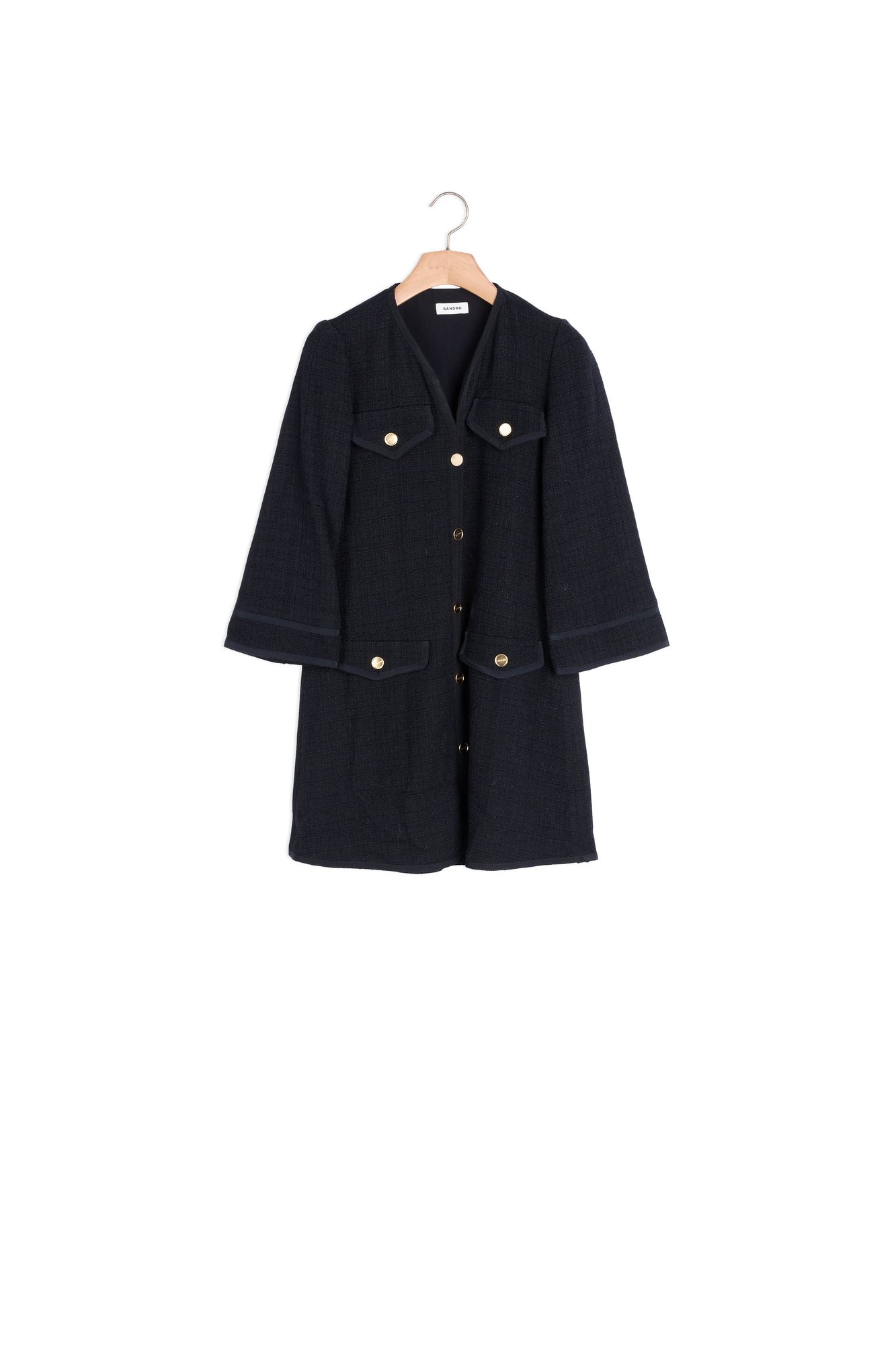 Photo produit Robe courte en tweed à manches longues numéro 0