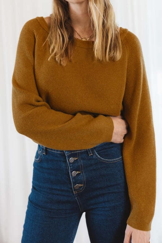 Photo produit PULL CROQUIS MOUTARDE numéro 1