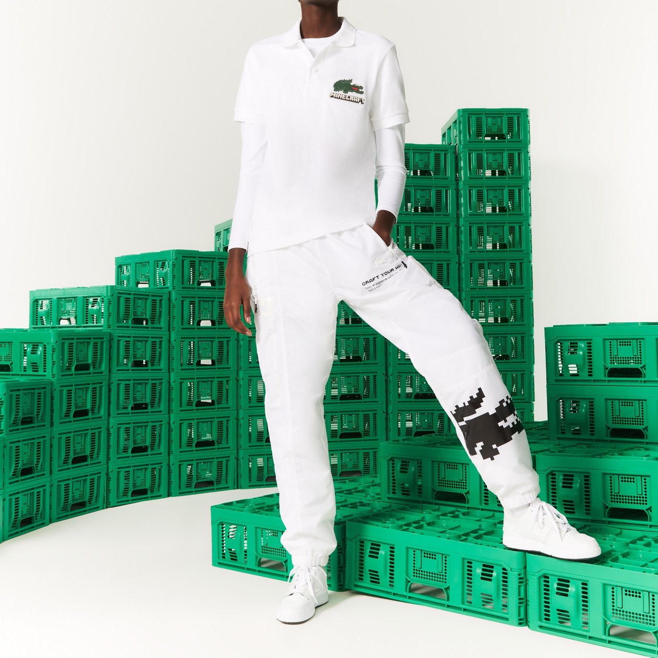 Polo Lacoste x Minecraft unisexe Lacoste seconde main photo 3