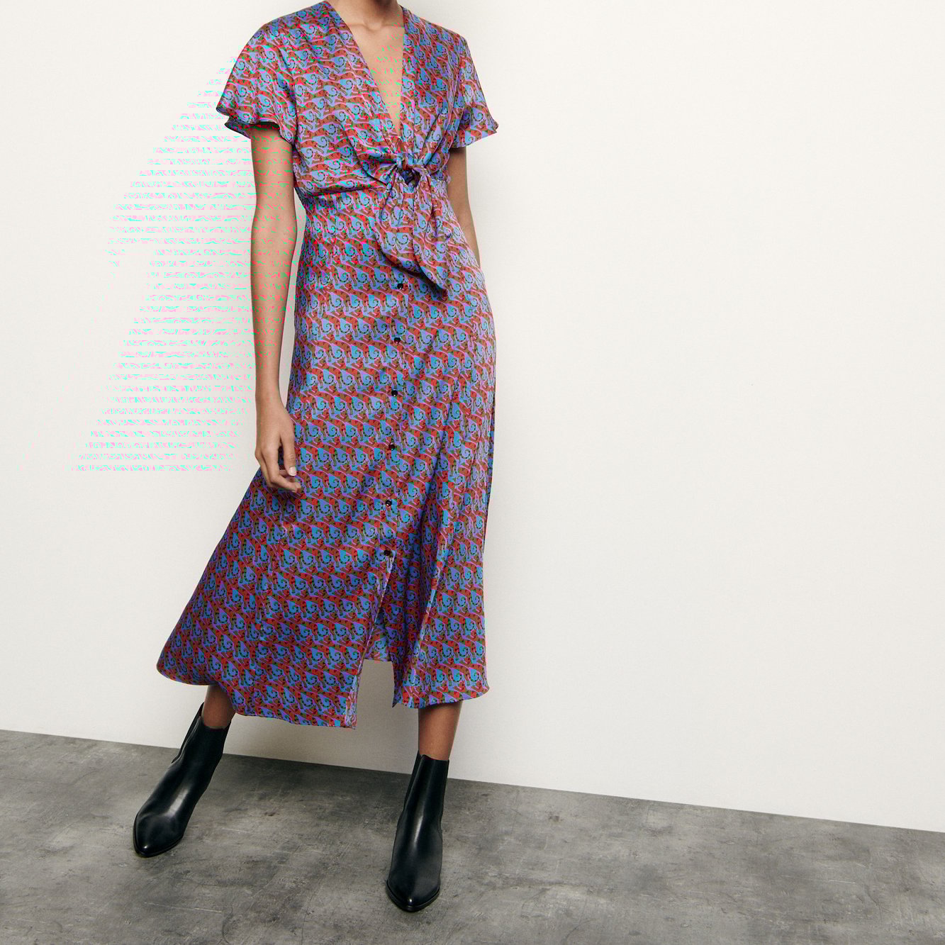 Foto del producto Vestido largo estampado anudable número 1