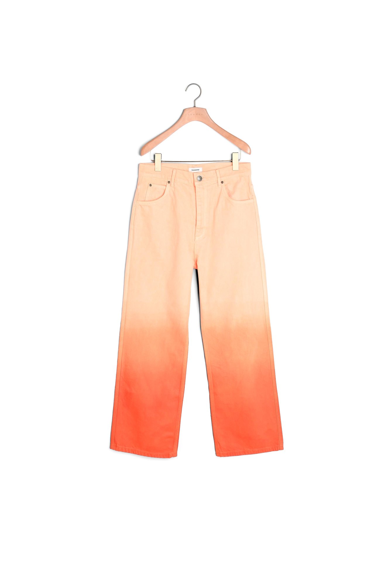 Straight-leg gradient-effect jeans