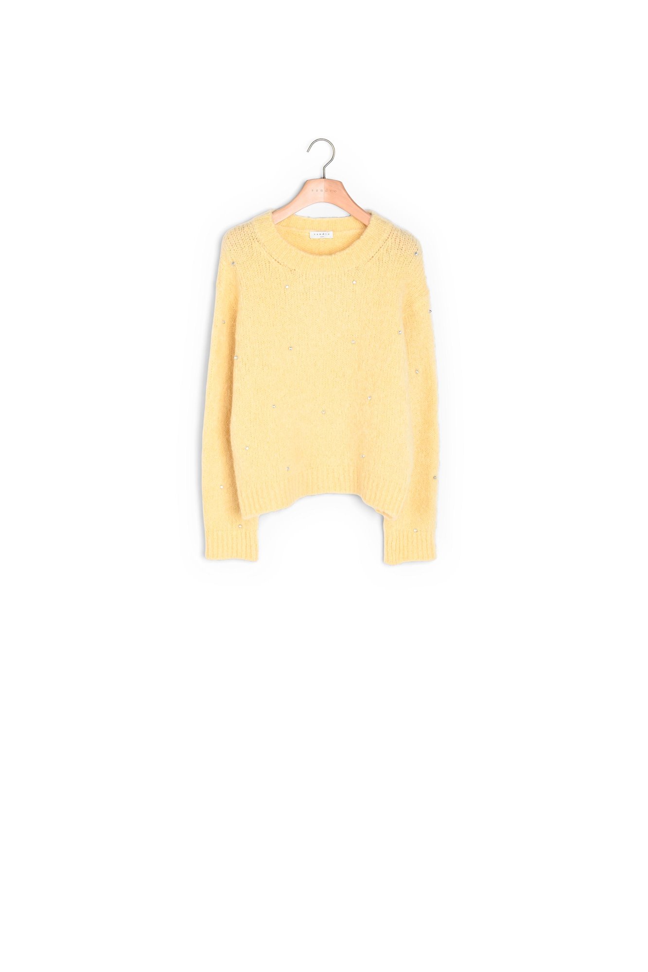 Round neck sweater with rhinestones Sandro tweedehands photo 1