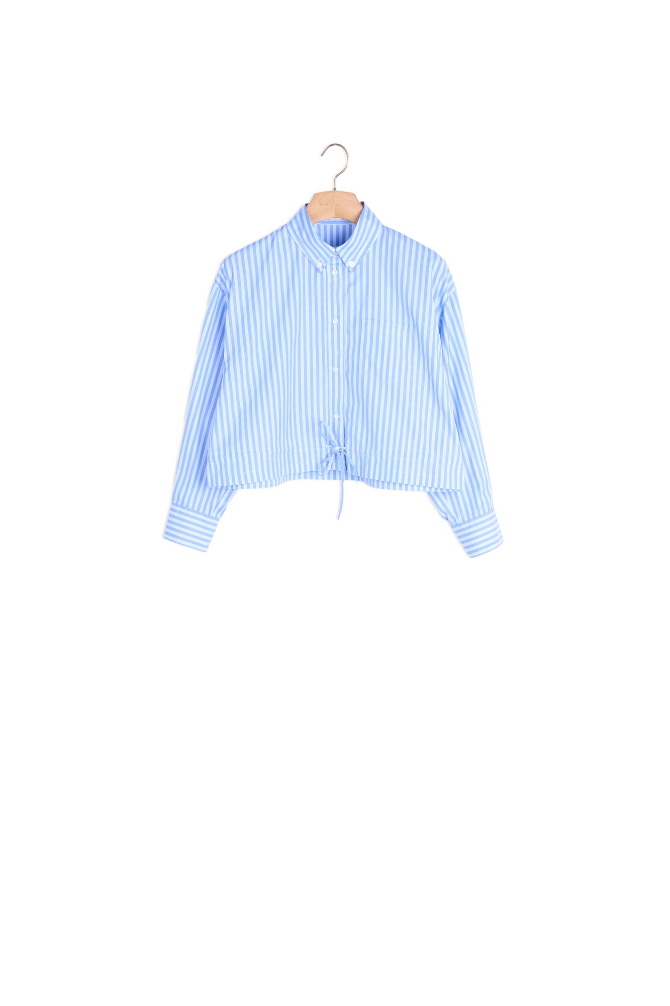 Cropped striped shirt