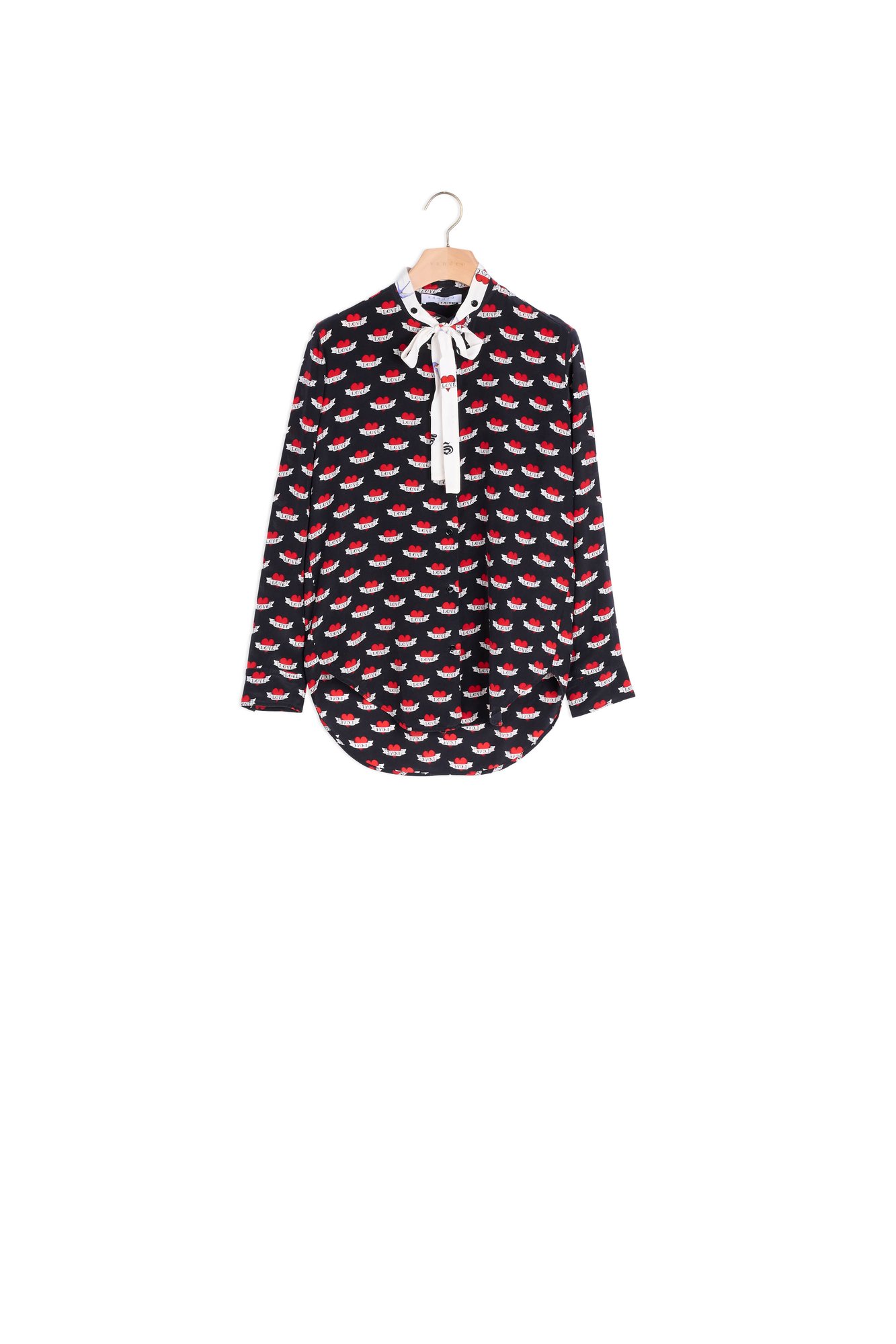 Productfoto Heart print silk shirt nummer 0