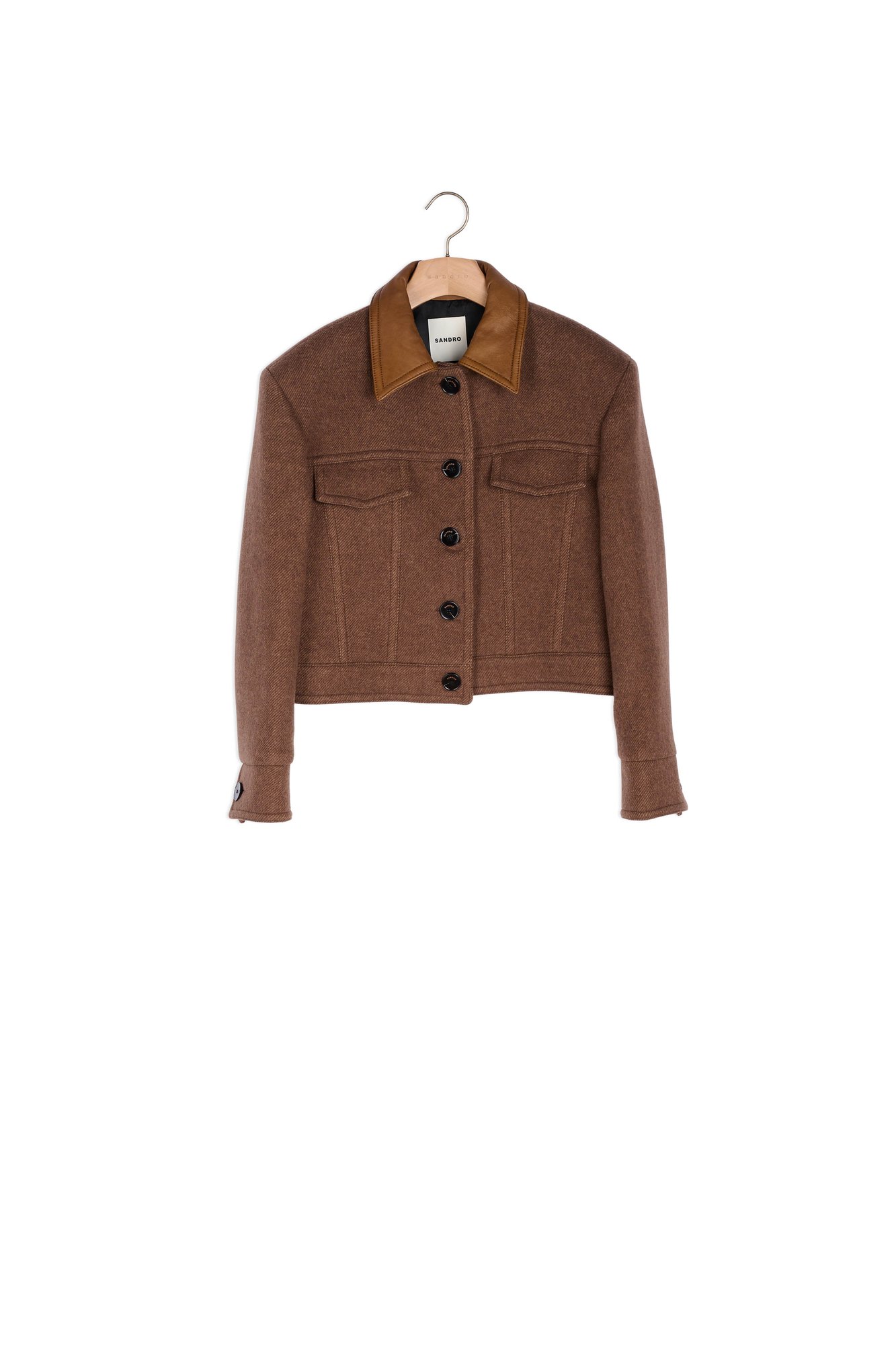 Productfoto Korte jas met leren kraag nummer 0