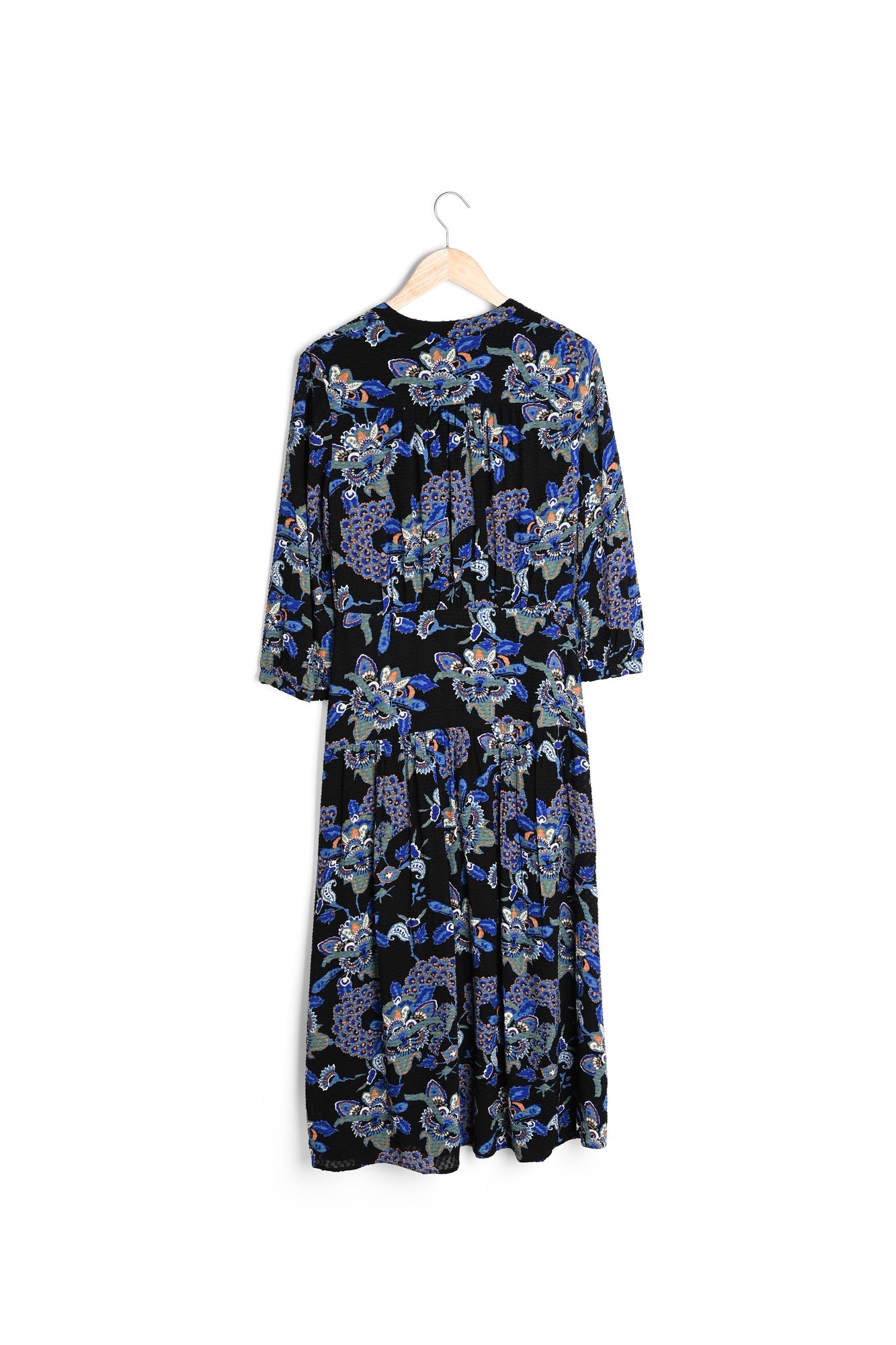 Robe chemise longue à l'imprimé floral bleu Sia Maison 123 seconde main photo 4