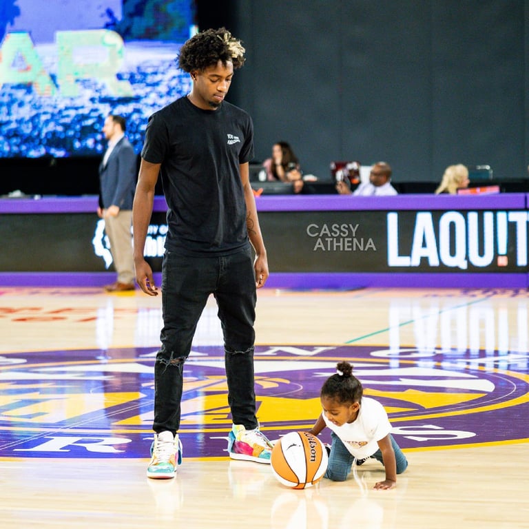 Zaire Wade with Little Cute Girl