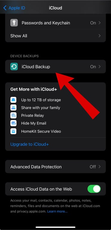 On the Next Screen, You will See Photos, Backups Docs is used by icloud and you can also check by scrolling down that apps using icloud