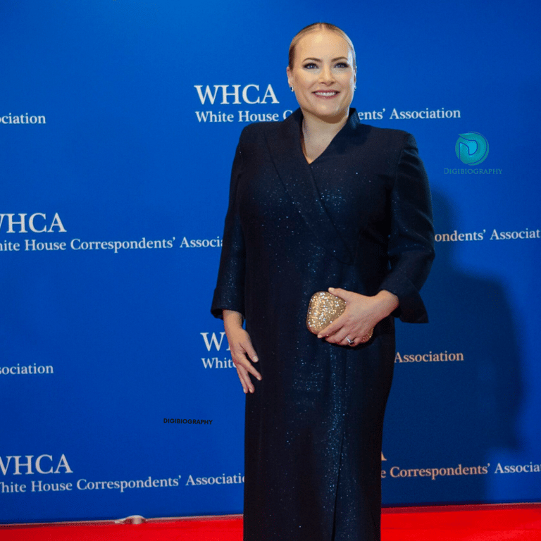 Meghan McCain attend a function while wearing a blue dress 