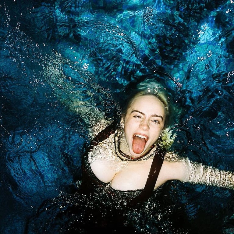 Billie Eilish shared a picture on social media where she was enjoying in a pool