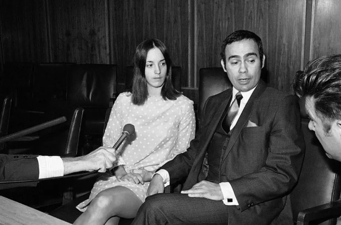 Susan Atkins's Son Paul giving an interview to the media 