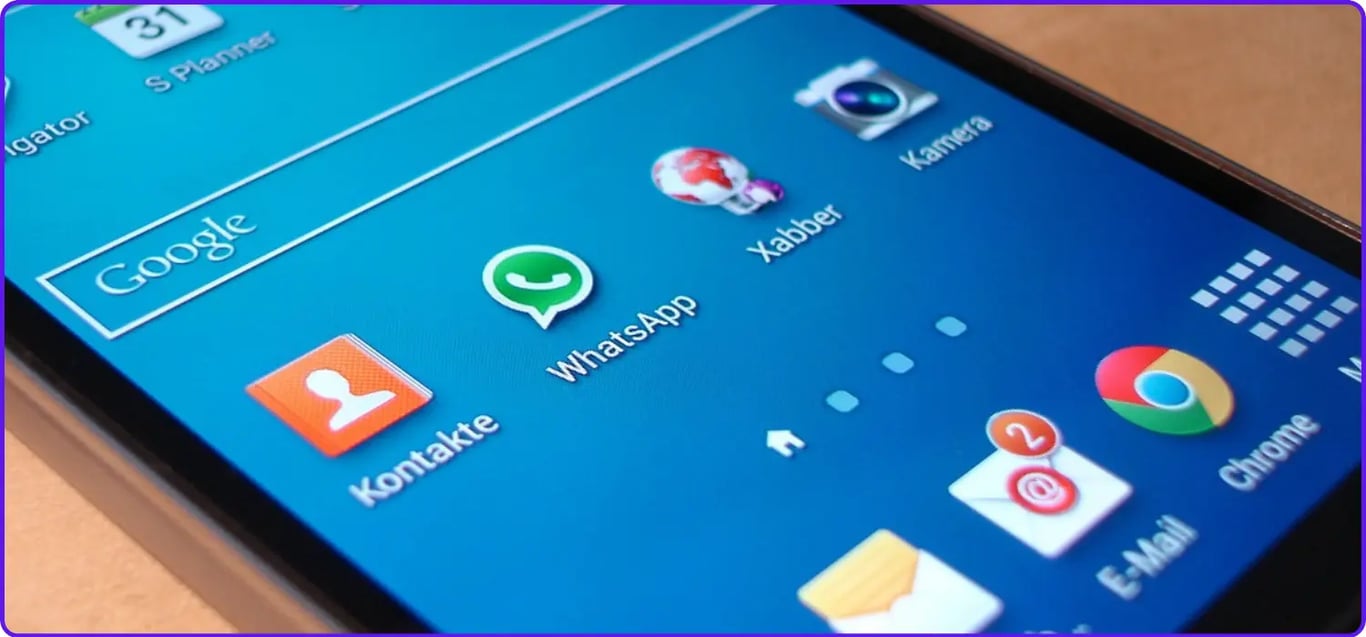 Vinculando o WhatsApp no ​​telefone Android