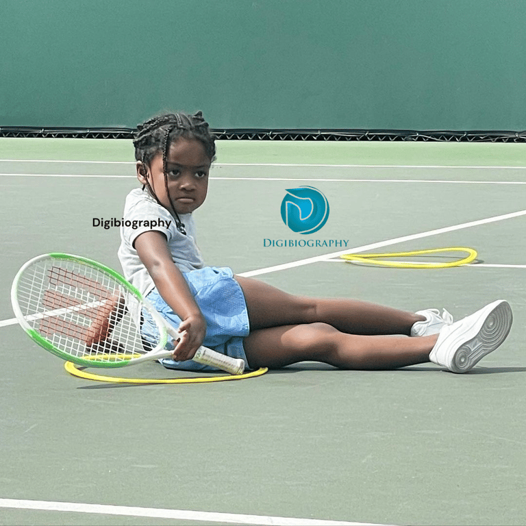 Kaavia James Union Wade lying on the badminton court and giving an angry reaction