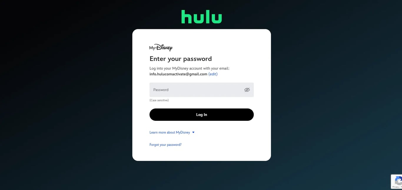 enter your valid password