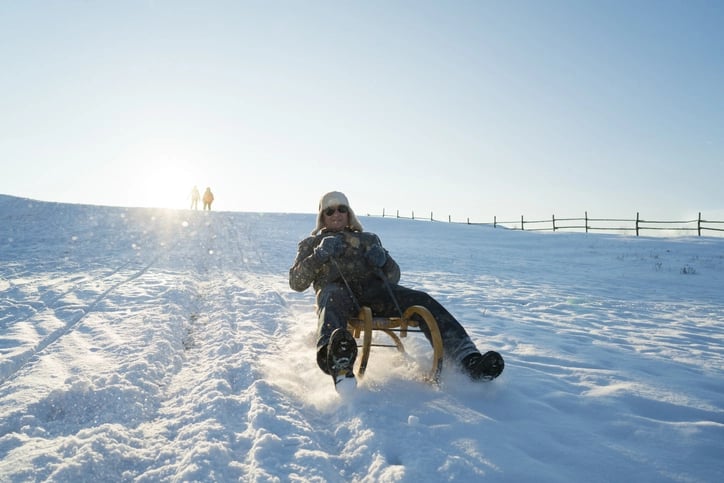 Tobogganing in kufri